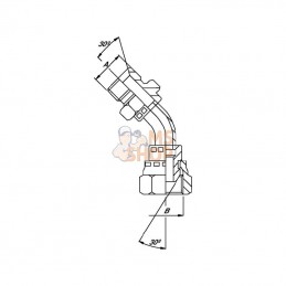 MF4504B; BURNETT & HILLMAN; Courbe fem/mâle 45° 1/4" BSP; pièce detachée