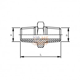 DNN12; BURNETT & HILLMAN; Adaptateur droit male NPT 3/4; pièce detachée