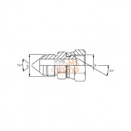 VNJBW1208; BURNETT & HILLMAN; Adaptateur 3/4 UNF x 1/2 BSP; pièce detachée