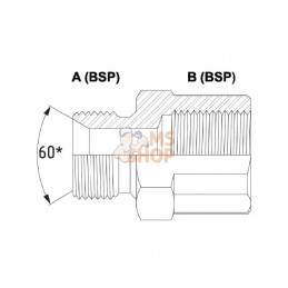 VRB2024; BURNETT & HILLMAN; Douille 1 1/4 BSP x 1 1/2 BSP; pièce detachée