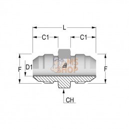 VNJ0914; BURNETT & HILLMAN; Embout M/M JIC 9/16 - 7/8; pièce detachée