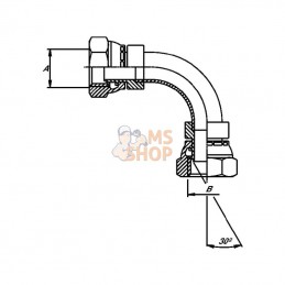 MM9004B; BURNETT & HILLMAN; Coude FE-FE 1/4 BSP; pièce detachée