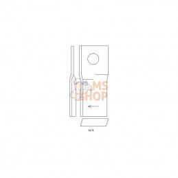 001473025KR; SCHUMACHER; Couteau de faucheuse droite 94 x 40 x 3mm alésage Ø 19mm Kramp; pièce detachée