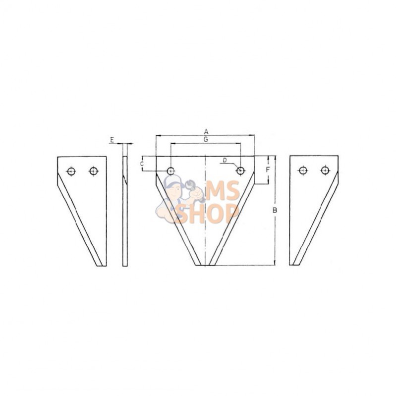 316801N; SCHUMACHER; Section lisse 2mm ad NH; pièce detachée