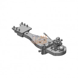 009603870SETA17; SCHARMÜLLER; Heavy Duty Drawbar K80® JD 6175R, 6195R, 6215R SET; pièce detachée