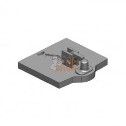 009619410A01; SCHARMÜLLER; Heavy Duty Drawbar Pitonfix mit Kontur 396x396x40; pièce detachée