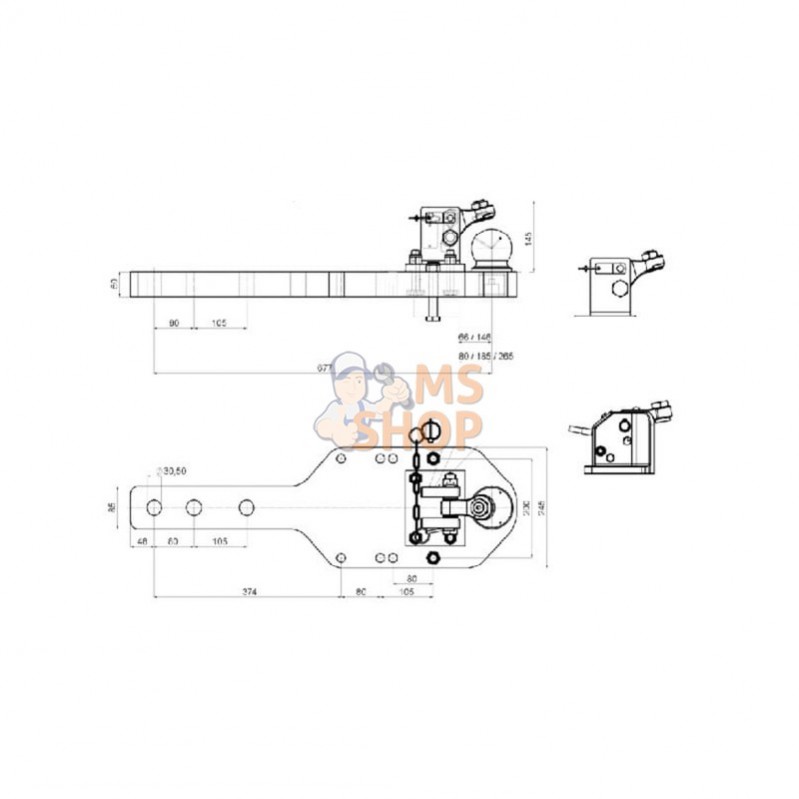 009606420A11; SCHARMÜLLER; Barre inférieur K80; pièce detachée