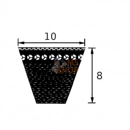 AVX101290; OPTIBELT; Courroie trapézoïdale dentée La; pièce detachée