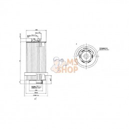 P550631; DONALDSON; Cartouche filtre à carburant; pièce detachée