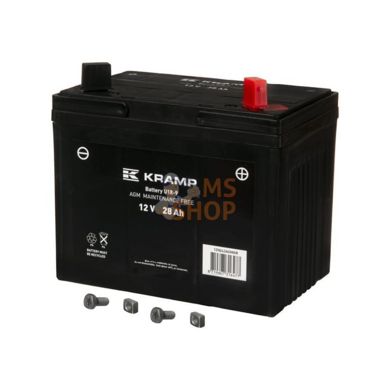 12N243AGMKR; KRAMP; Batterie 12V 28Ah 300A Gel Kramp; pièce detachée