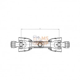 V600910ENC12T26; COMER; Arbre de transmission V60 L : 910mm, avec mâchoire attelage rapide T26, Comer; pièce detachée