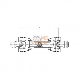 T801010ENC12T46; COMER; Arbre de transmission T80 L : 1010mm, avec limiteur à friction T46, Comer; pièce detachée