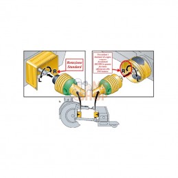 T601210ENC12R12; COMER; Cardan roue libre T60 L: 1210mm, Comer; pièce detachée