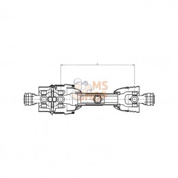 VCVJ801210ENC02C12; COMER; Cardan grand angle V CvJ 80 L: 1210mm, Comer; pièce detachée