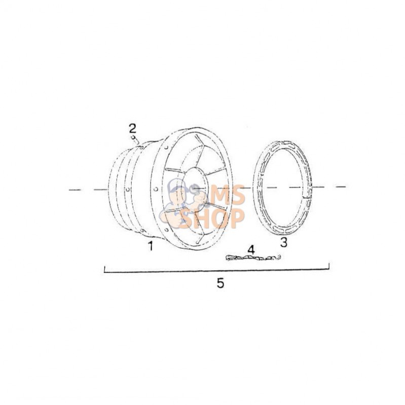 165000674; COMER; Set de coiffe CvJ T40-60; pièce detachée