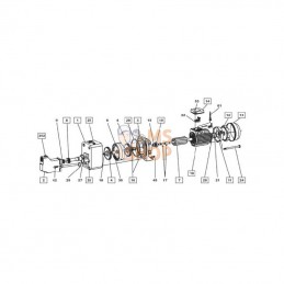 DAB05320; DAB PUMPS; Pompe centr. Jet 251T; pièce detachée