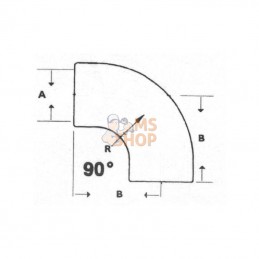 P143895; DONALDSON; Coude 90° caoutchouc; pièce detachée