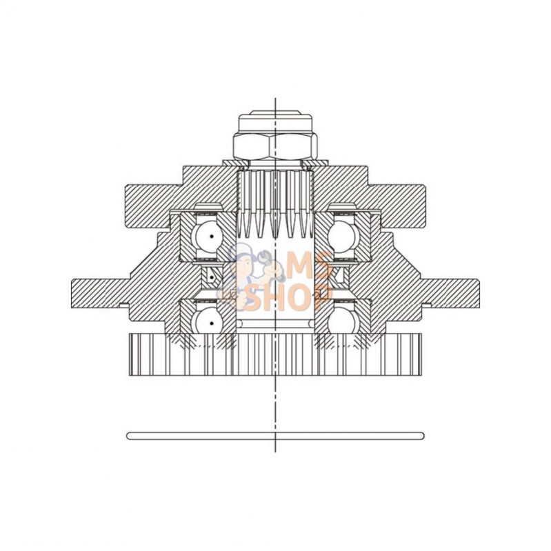 520513; COMER; Jeu de roulements complet pour barres de coupe - nouveau type; pièce detachée