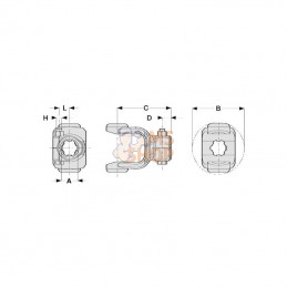 141029023; COMER; Mâchoire boulon de serrage, 1-3/8"-21 can, T90/V90 Comer; pièce detachée