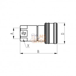 ANV112GASF; FASTER; Coupleur femelle 1"1/2 BSP; pièce detachée