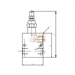 FPMD70CBP1220; FLUIDPRESS; Soupape de surpression FPM D 70 CB P 1/2 20; pièce detachée