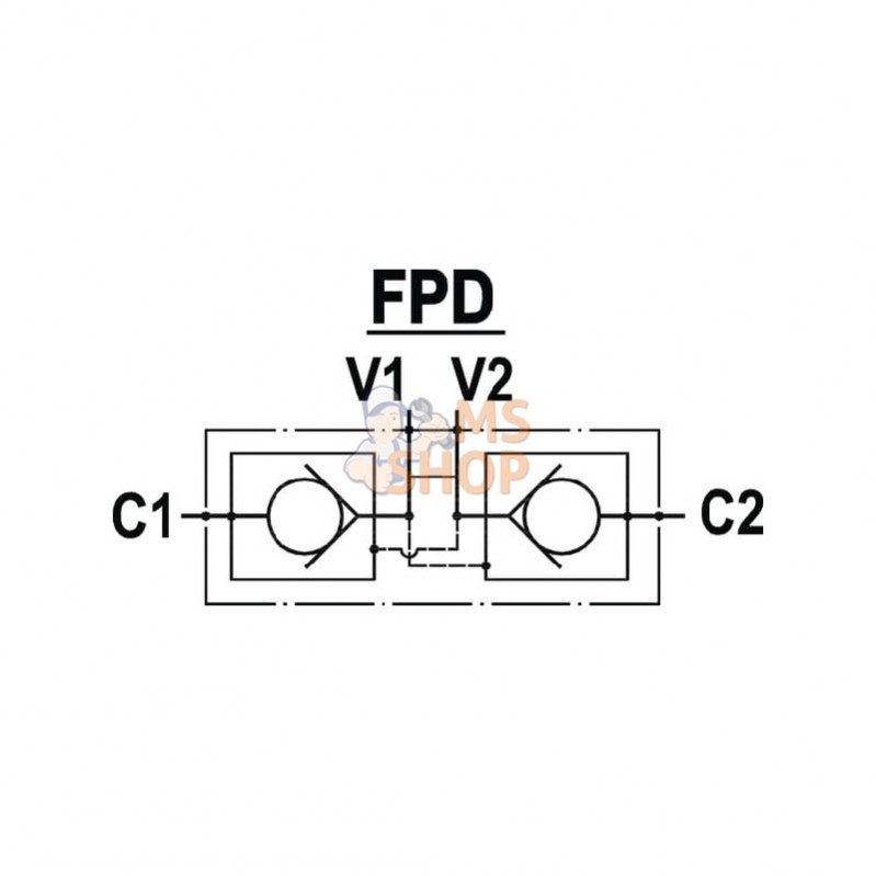 FPD05DF; FLUIDPRESS; Clapet antiretour piloté 3/8 B; pièce detachée