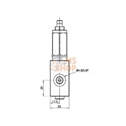 FPRP2D03001; FLUIDPRESS; Soupape réductrice 2 voies 1/4 BSP 40 - 120 bar; pièce detachée