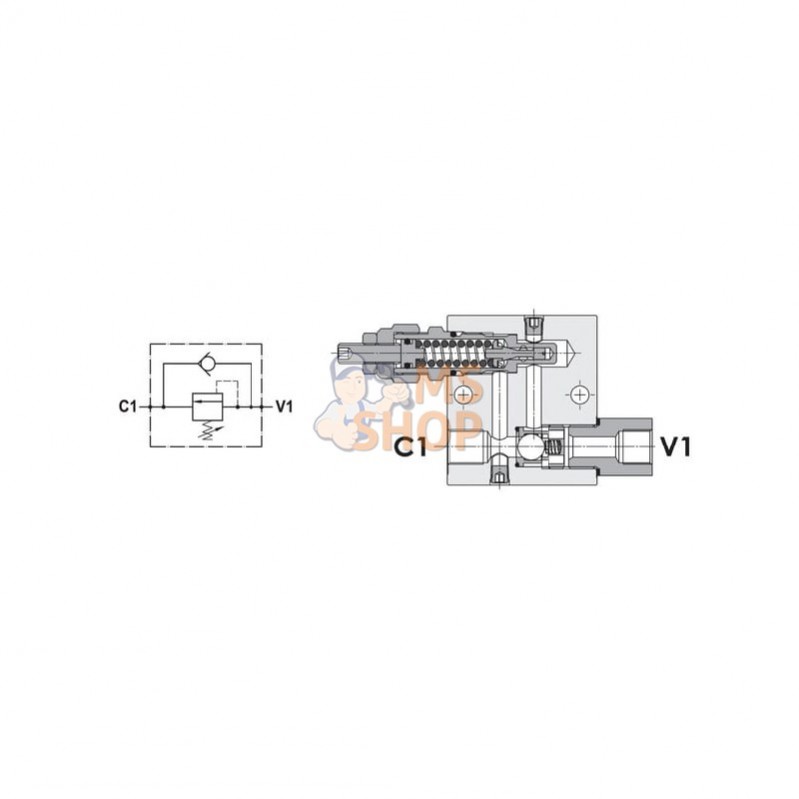 FPSQD05012; FLUIDPRESS; Soupape de séquence 3/8; pièce detachée