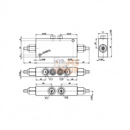 FPOE70D12LA35B; FLUIDPRESS; Valves d’équilibrage doubles 1/2"; pièce detachée