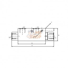 FPD3451RG; FLUIDPRESS; Clapet anti-retour pilote FPD 3/4 5 1R G; pièce detachée