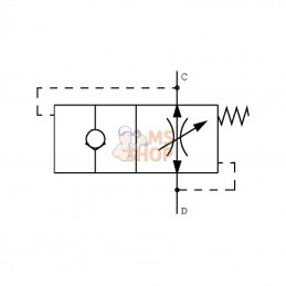 HBV05003; FLUIDPRESS; Valve de sécurité 3/8" 40L/MIN; pièce detachée