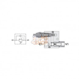 FPSQD05001; FLUIDPRESS; Soupape de séquence 3/8; pièce detachée