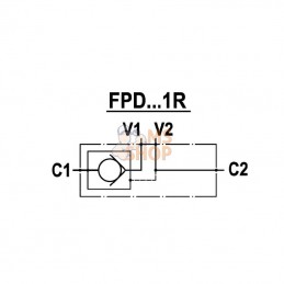 FPD20001; FLUIDPRESS; Clapet antiretour pil. 3/8 BSP; pièce detachée