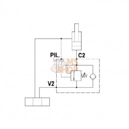 FPOE70S12PA35B; FLUIDPRESS; Valve de compensation simple; pièce detachée