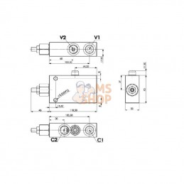 FPOE70S12PA35B; FLUIDPRESS; Valve de compensation simple; pièce detachée