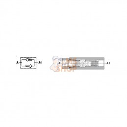 FPRD38; FLUIDPRESS; Clapet anti-retour 0.5 bar / 8; pièce detachée