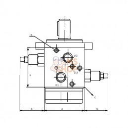 FPO50DFD212U35; FLUIDPRESS; Valve de contrepoids OMP/OMR FPO 50 DF D2 1/2 U 35; pièce detachée