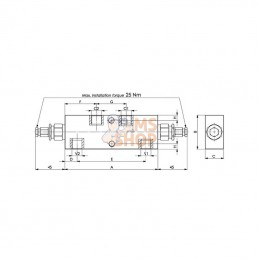 FPO50D38L20; FLUIDPRESS; Valves d’équilibrage doubles 3/8"; pièce detachée