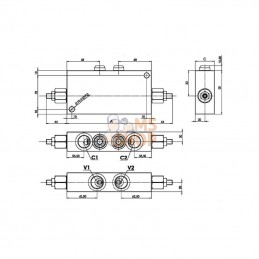 FPOE120D34LA35B; FLUIDPRESS; Valves d’équilibrage doubles 3/4"; pièce detachée