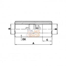 HBV05001; FLUIDPRESS; Valve de sécurité 3/8" 20L/MIN; pièce detachée