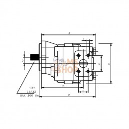 HDP3051D; CASAPPA; Pompe hydraulique HDP30.51 D0-04S3 LMD/MC-; pièce detachée