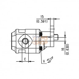 FP2040B; CASAPPA; Pompe à engrenages FP20,40-B0-43-T0-LGE/GE-N; pièce detachée