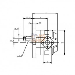 KM3073R84E4; CASAPPA; Moteur KM 30.73 RO-84E4-LED/EF; pièce detachée