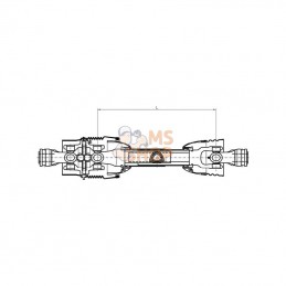 TCVJ200860ENC02C12; COMER; Arbre de transmission grand angle T CvJ 20 L : 860mm, avec mâchoire attelage rapide, Comer; pièce det