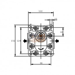 KM3034R83E3; CASAPPA; Moteur KM 30.34 RO-83E3-LED/EB; pièce detachée