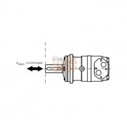 OMT13011011023; DANFOSS; Arbre moteur orbital ø40 standard; pièce detachée