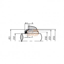 AS608255RCLP001; KRAMP; Alphaseal RCL 60x82x5,5; pièce detachée