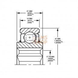 204KRR2; TIMKEN; Roulement à billes; pièce detachée