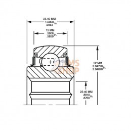 205KRRB2C1; TIMKEN; Roulement; pièce detachée