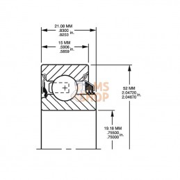 205KRP2ADN; TIMKEN; Roulement à billes; pièce detachée